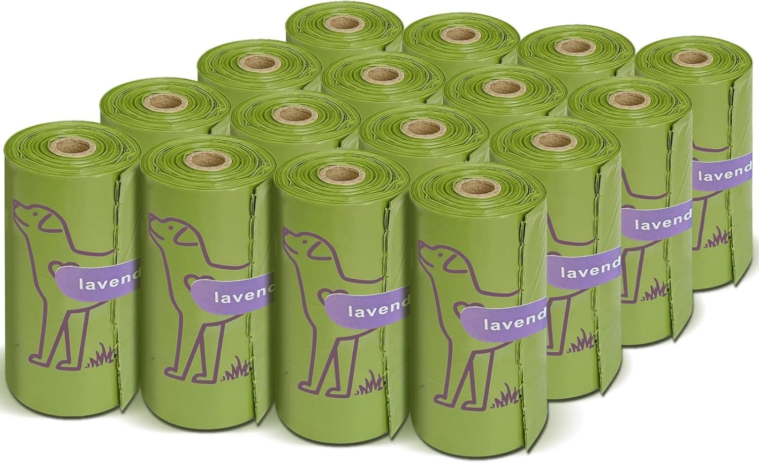 240 Count Lavender Scented 13" x 9" Dog Poop Bags Rolls, Leakproof Strong & Sturdy Waste Bags for Doggie Cat Pet